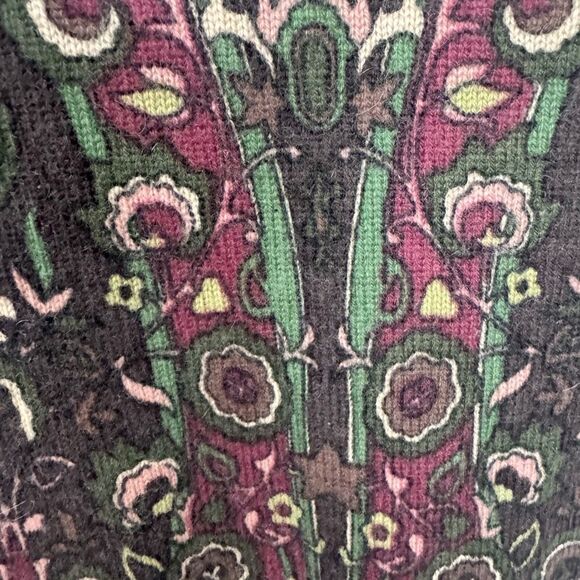 Vintage Neiman Marcus  100% Cashmere Patterned Sleeveless Shirt Size L - Picture 5 of 6